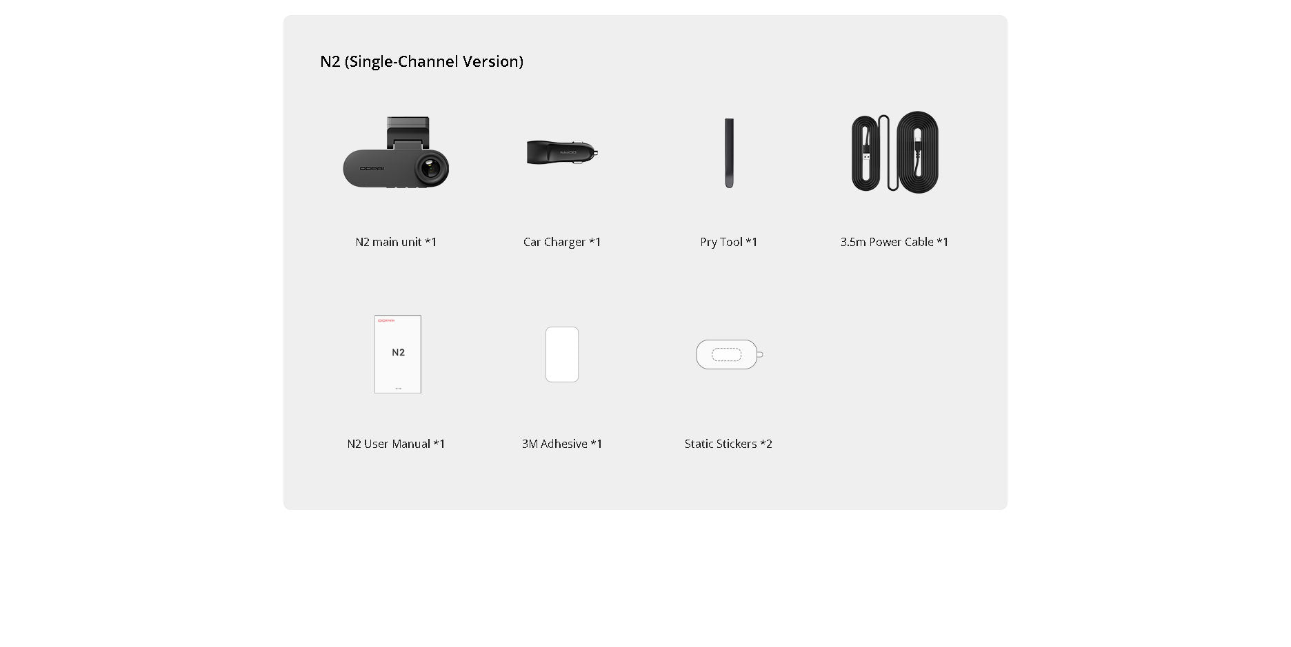 2K Front 1080P Rear Dash Cam DDPAI N2 Dual Night Vision Hidden Car Recorder Parking Monitoring