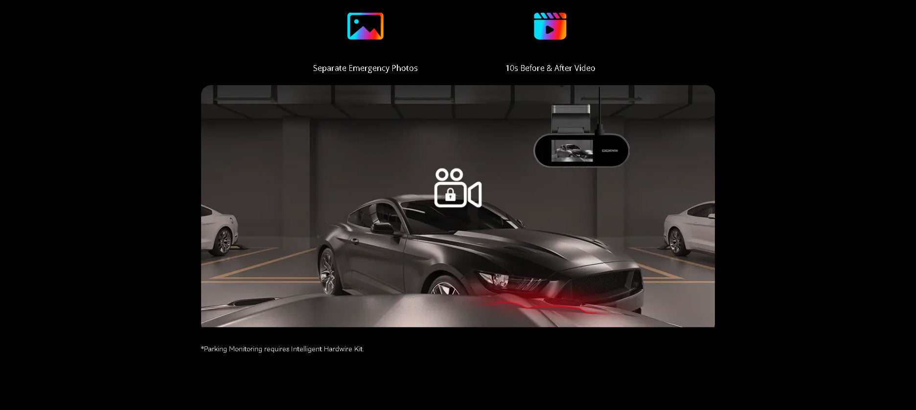 2K Front 1080P Rear Dash Cam DDPAI N2 Dual Night Vision Hidden Car Recorder Parking Monitoring
