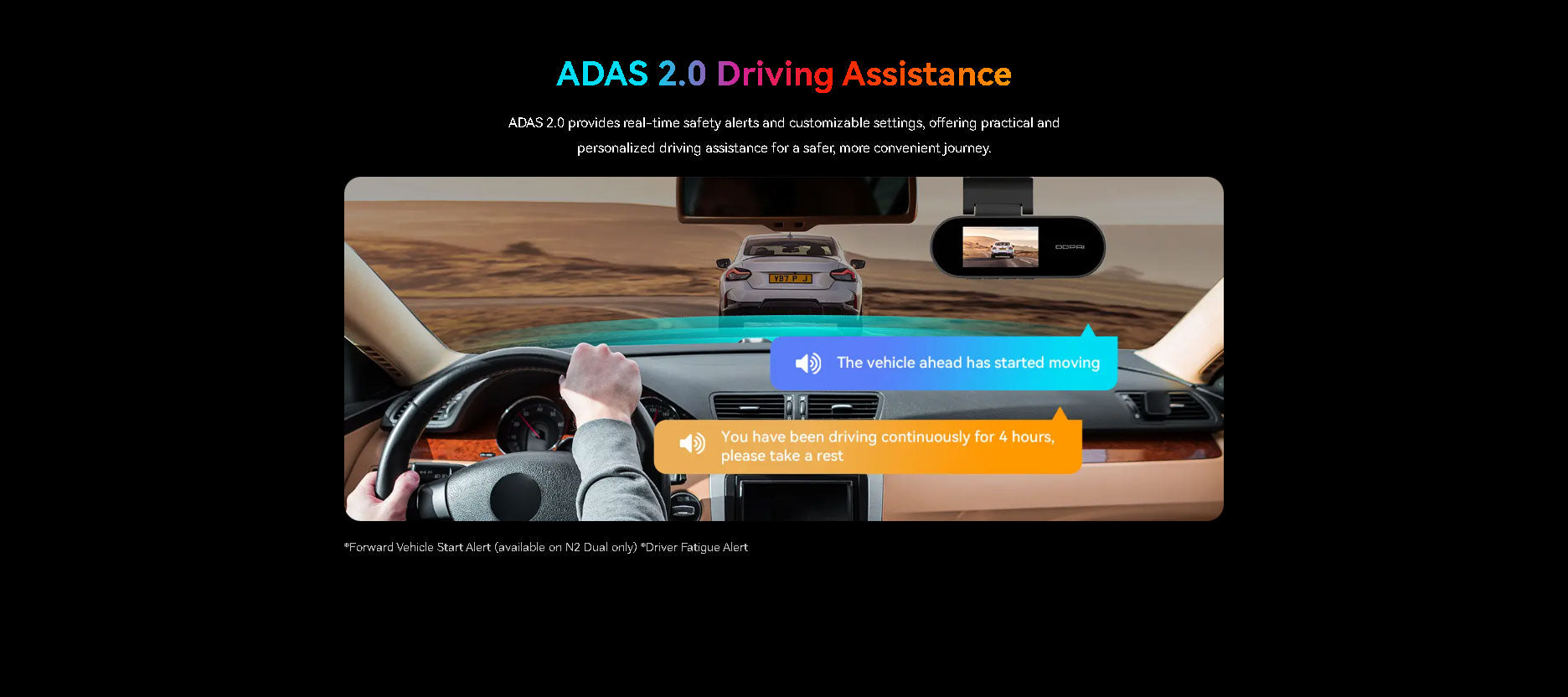 2K Front 1080P Rear Dash Cam DDPAI N2 Dual Night Vision Hidden Car Recorder Parking Monitoring