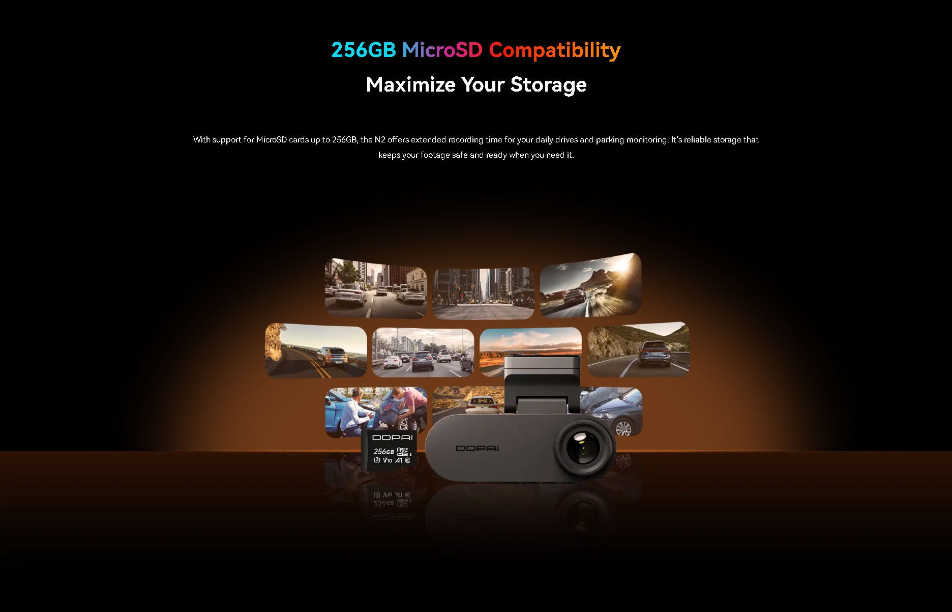 2K Front 1080P Rear Dash Cam DDPAI N2 Dual Night Vision Hidden Car Recorder Parking Monitoring