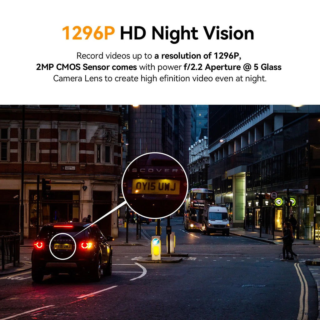 1296P Hidden Dash Camera DDPAI Mini Pro Night Vision Super Capacitor Car Driving Recorder WiFi App Control