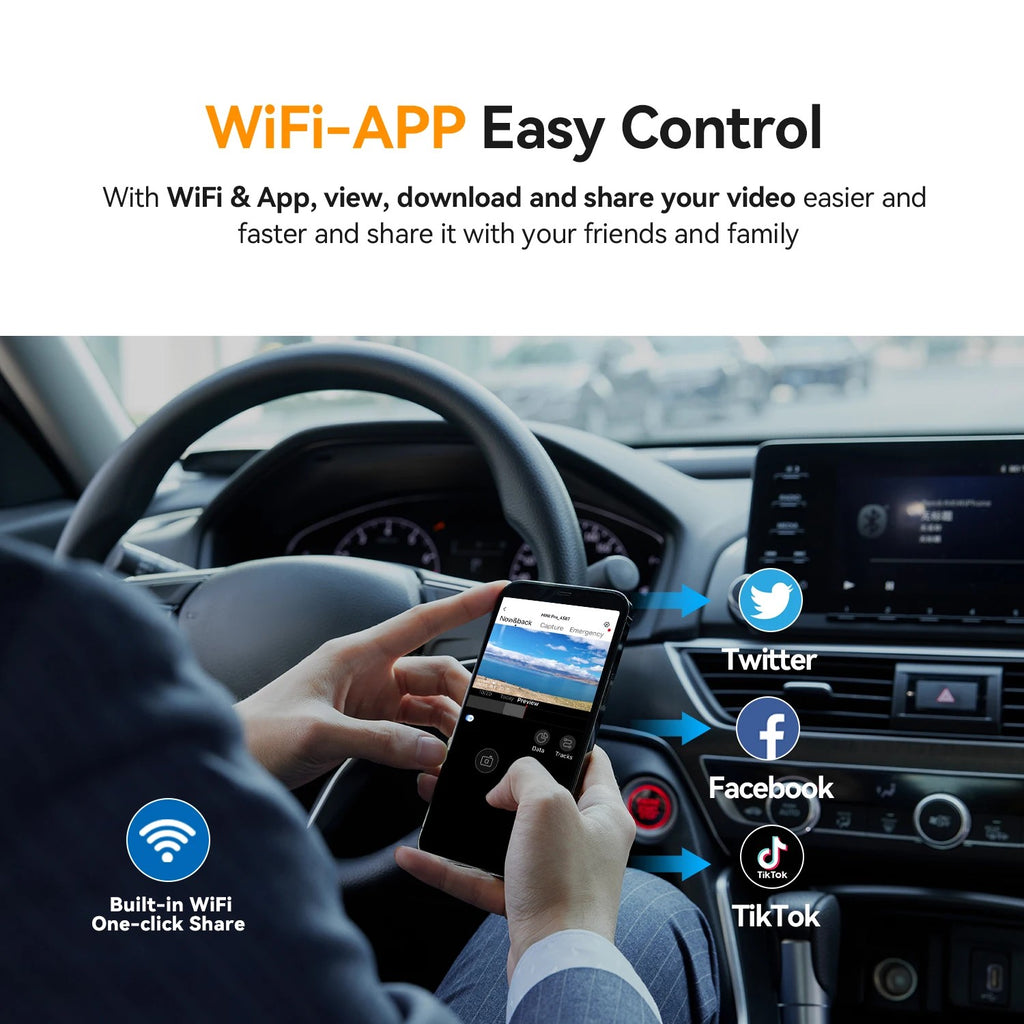 1296P Hidden Dash Camera DDPAI Mini Pro Night Vision Super Capacitor Car Driving Recorder WiFi App Control