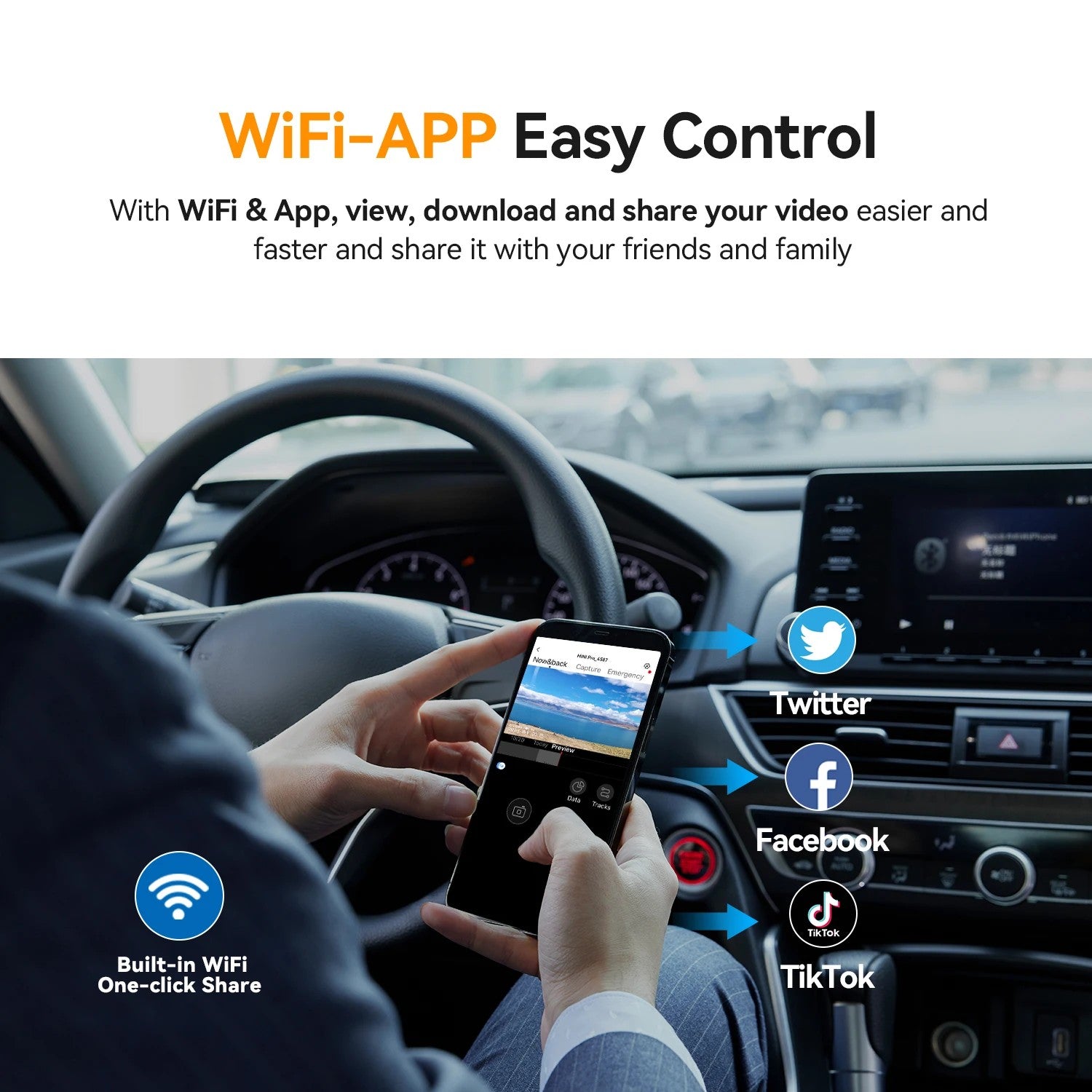 1296P Hidden Dash Camera DDPAI Mini Pro Night Vision Super Capacitor Car Driving Recorder WiFi App Control