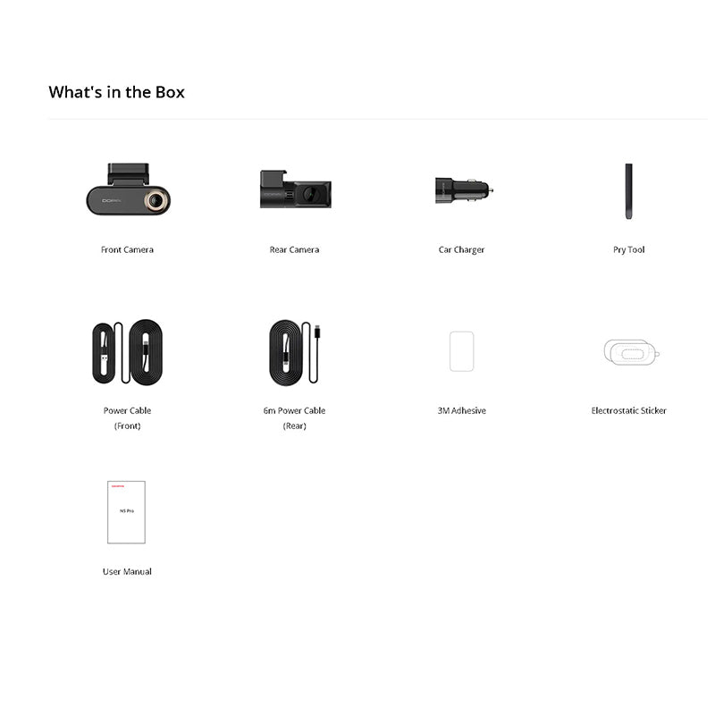 DDPAI N5 Pro Dual Channel Dash Cam 4K+2K Front Rear Camera, 3K 60fps, NightVIS 2.0, Radar Parking Monitor, Super Capacitor, 5GHz WiFi6