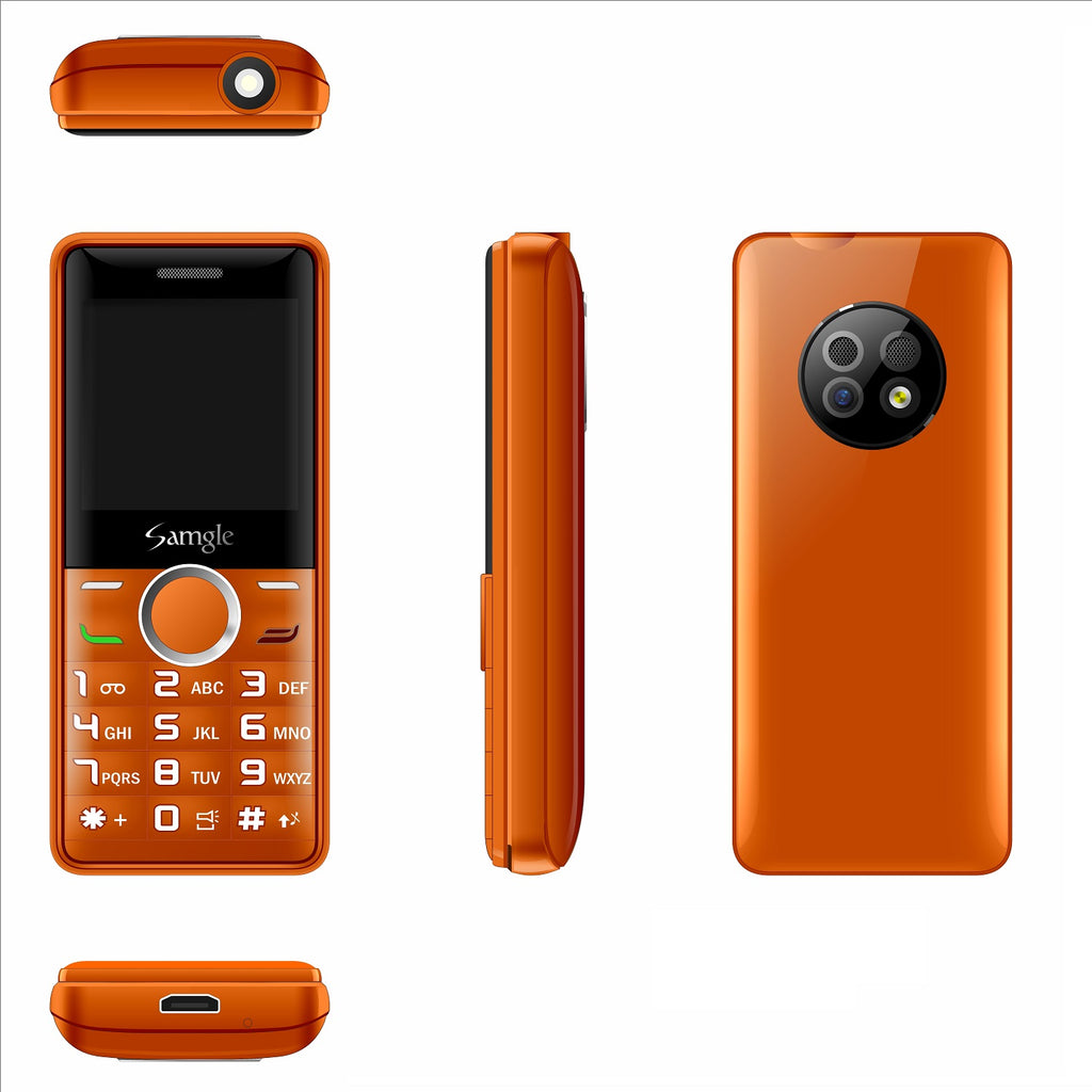 2G Mini GSM Phone Dual Nano SIM Ultra Light Pocket Backup Mobile With Laser Pointer & Flashlight