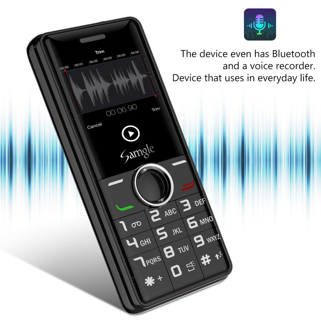2G Mini GSM Phone Dual Nano SIM Ultra Light Pocket Backup Mobile With Laser Pointer & Flashlight