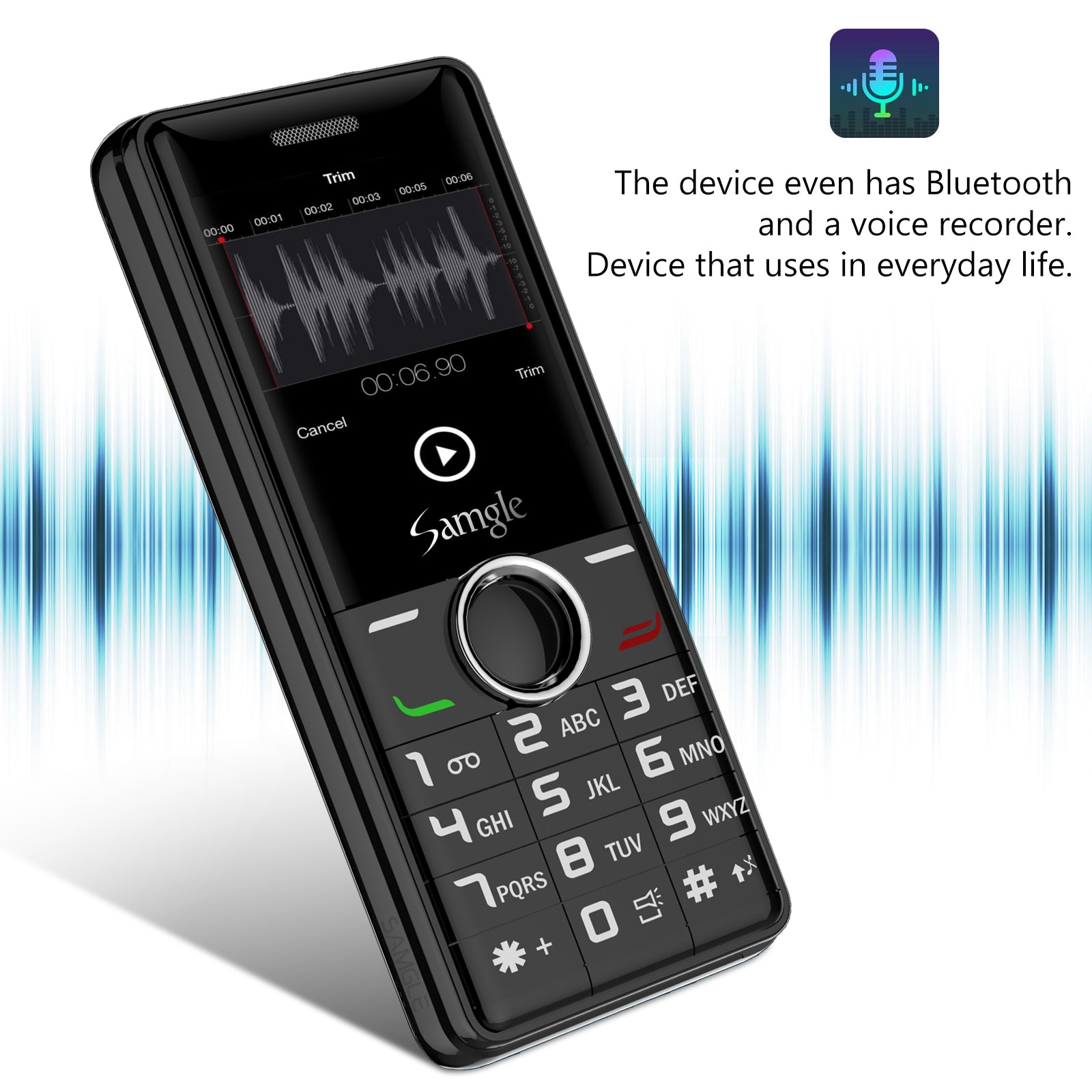 2G Mini GSM Phone Dual Nano SIM Ultra Light Pocket Backup Mobile With Laser Pointer & Flashlight