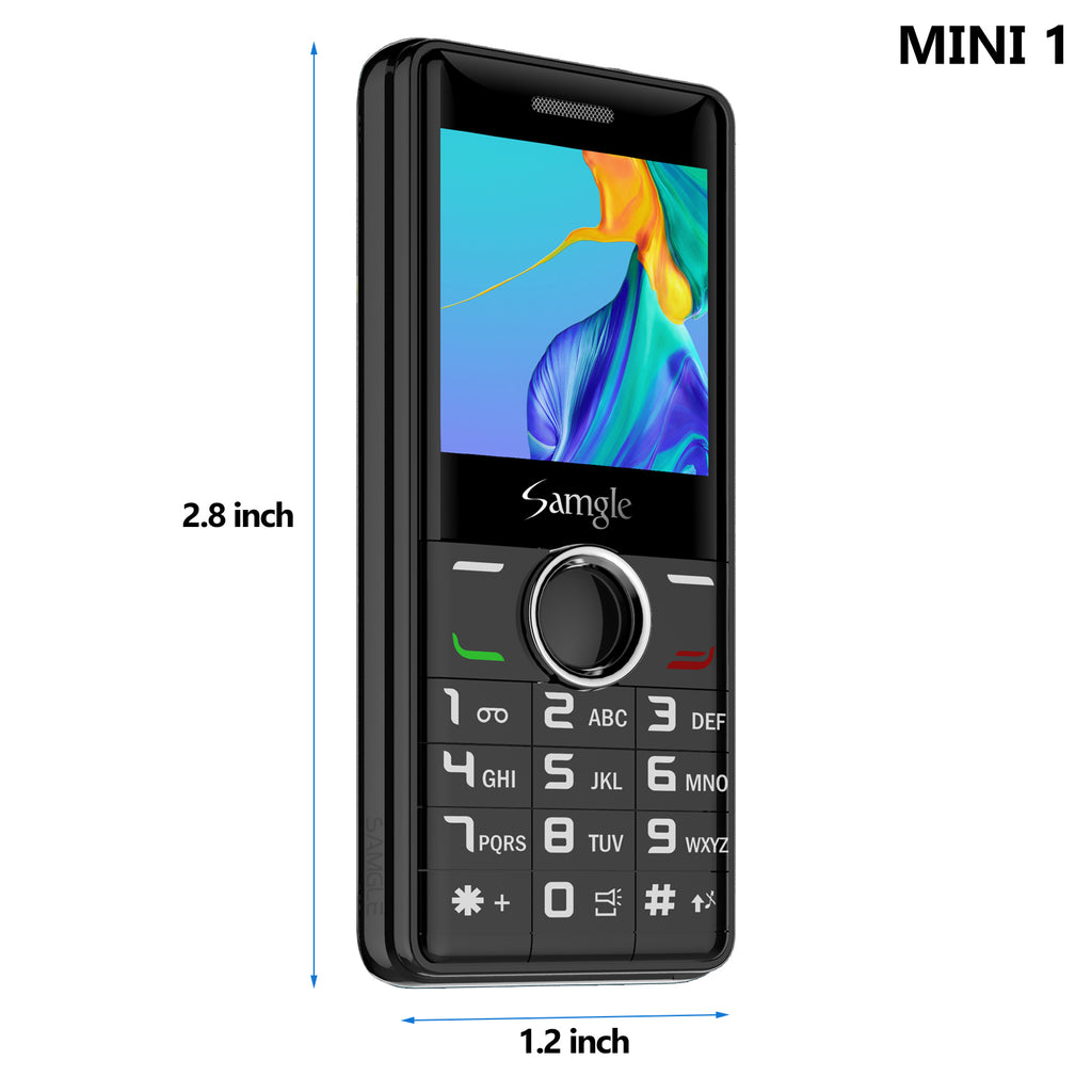 2G Mini GSM Phone Dual Nano SIM Ultra Light Pocket Backup Mobile With Laser Pointer & Flashlight